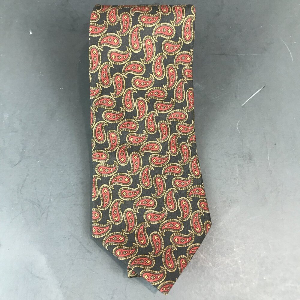 Coach Red Paisley 100% Silk Tie